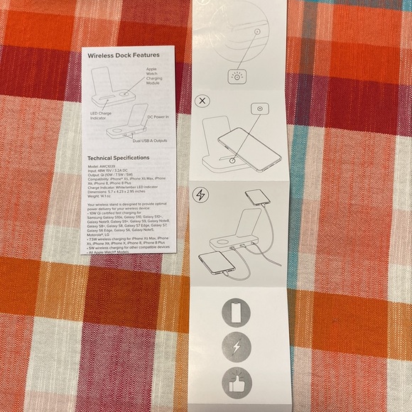 Ubiolabs Wireless Charging Stand for iPhone & Apple Watch, w/2 12WUSB-A Outputs - Picture 6 of 7